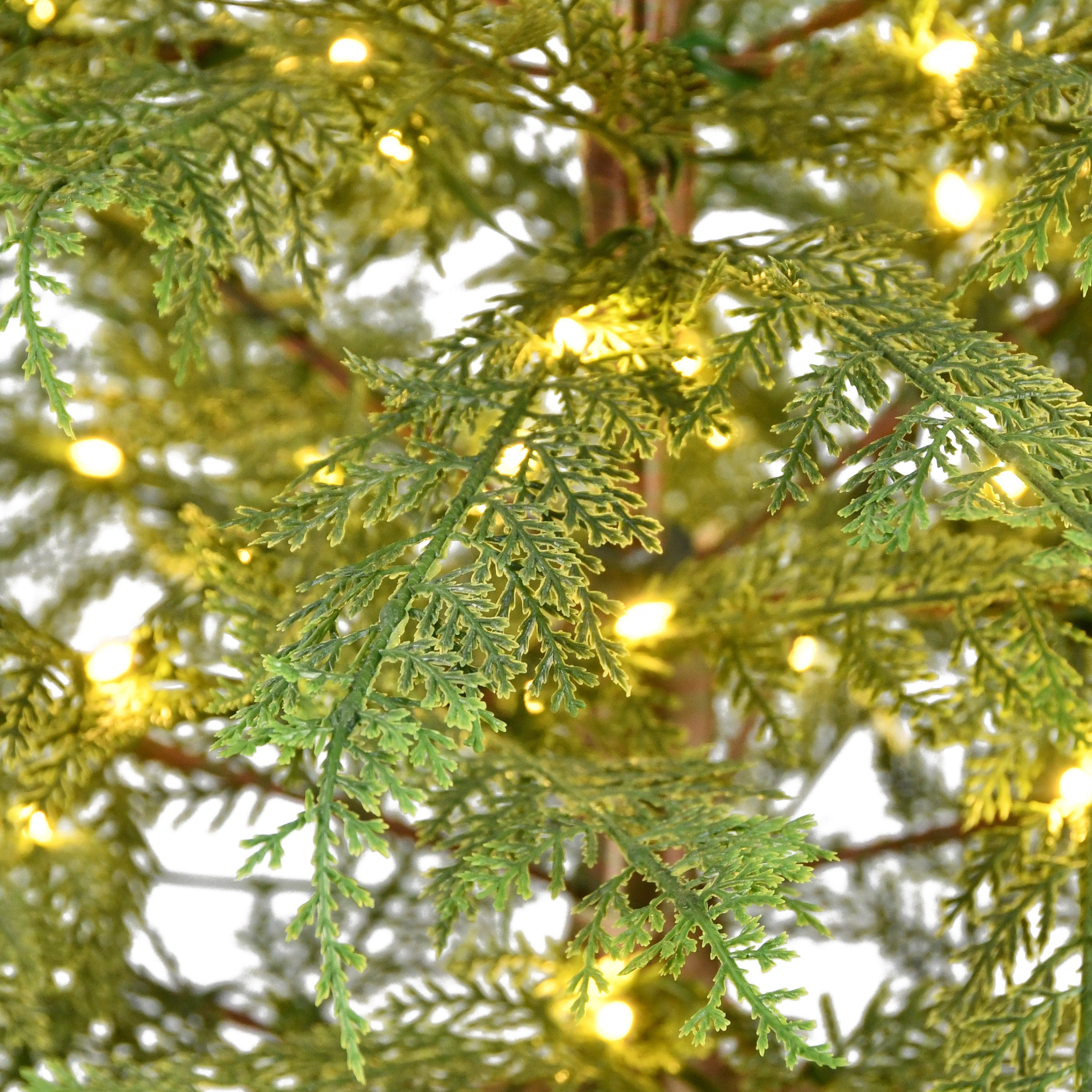 9' Pre-Lit Cypress Christmas PE Tree